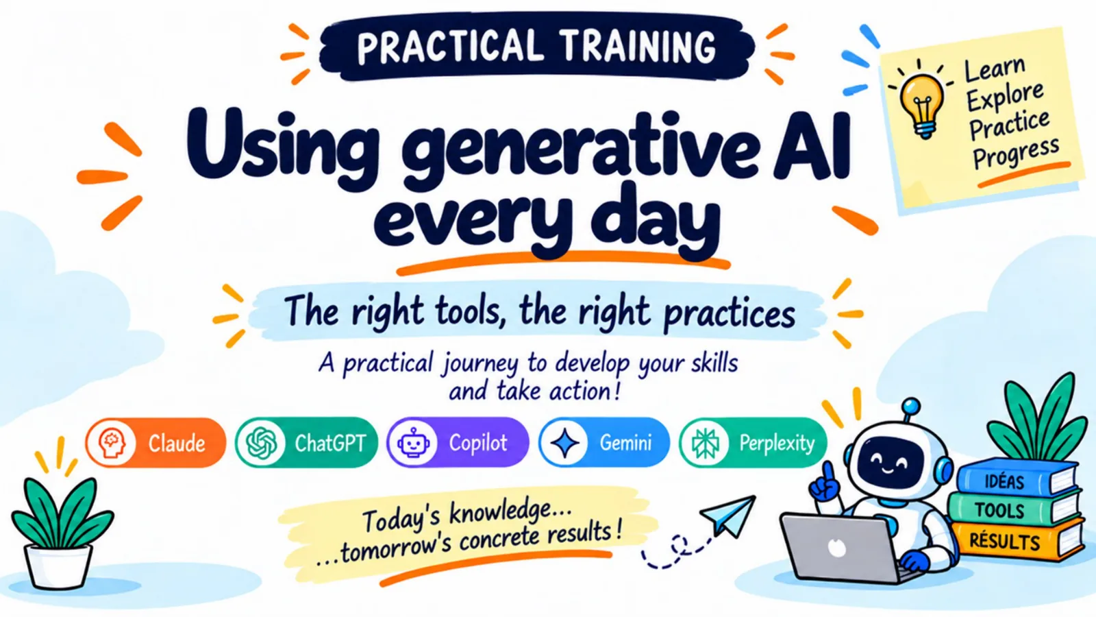 Cover of the training “Using generative AI every day”